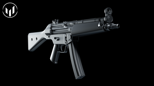 MP5 with disassembly (highpoly) preview image